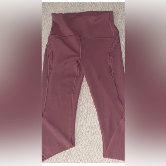 lululemon athletica Pants - Lululemon Athletica Mauve Leggings PINK LACE
